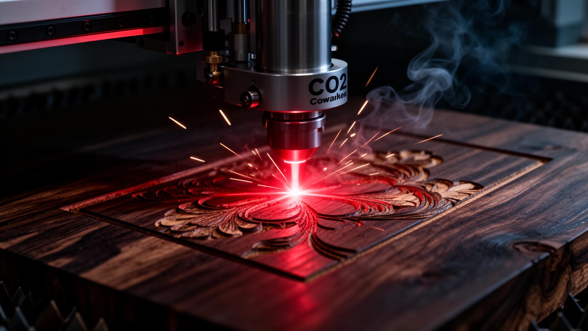 Gravação laser em madeira