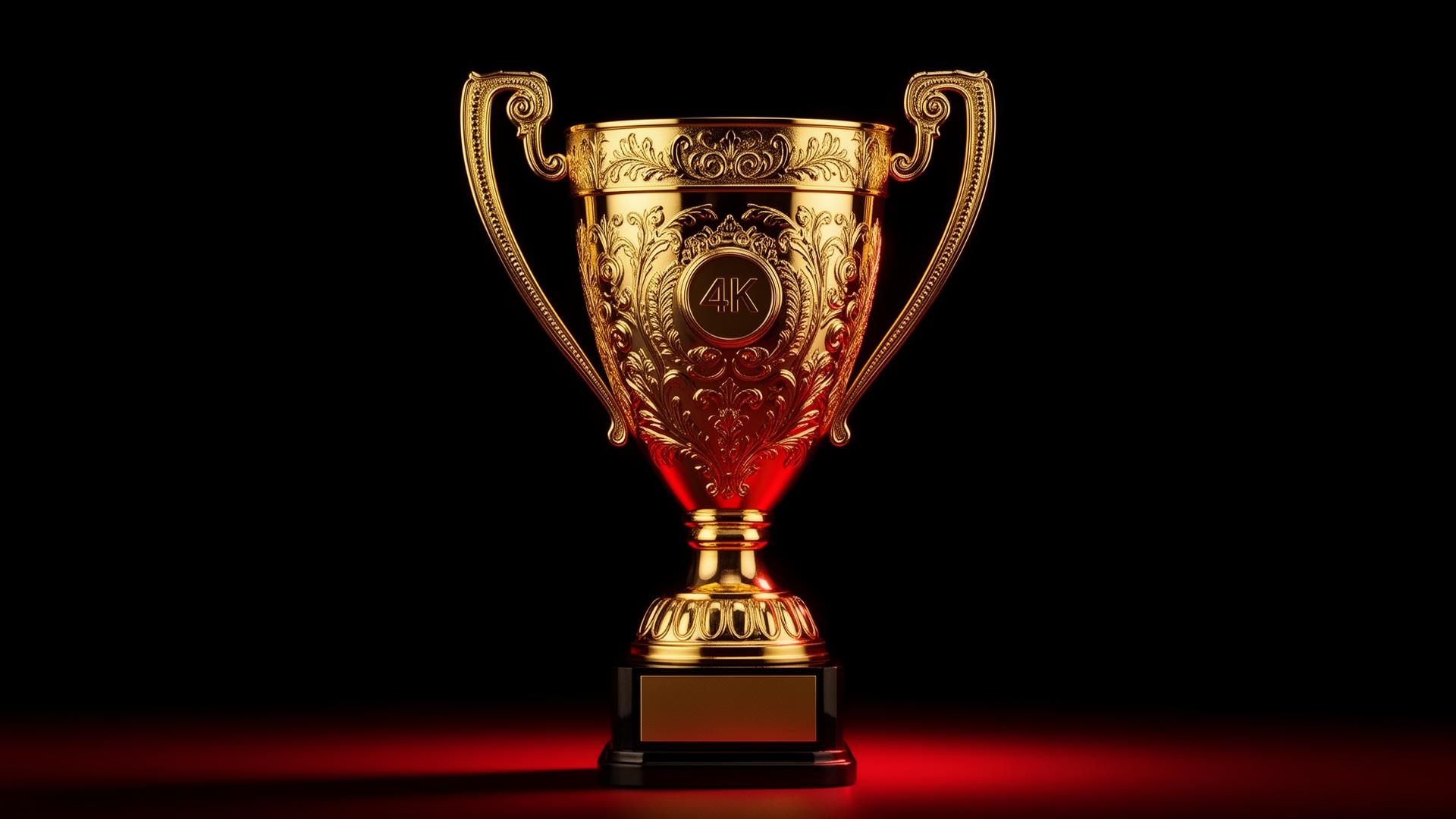 Troféu dourado premium